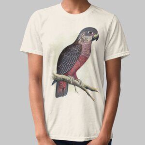 Dusky Parrot Vintage Print Short Sleeve Graphic Tee T-shirt S M L XL
